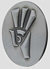 Hecho en Mexico Belt Buckle Antiqued Gray Metal Super Mexican Hecho Eagle Logo