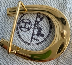 Hermes Buckle Waist Belt 38mm Gold Hermès Fer à Cheval horseshoe-shaped
