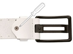Redbridge Herren Gürtel Echtleder Ledergürtel Leder Belt Premium Breit Weiß
