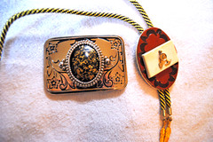 Western Belt Buckle and Bolo