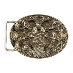 Gemini german silver buckle, Twins Horoscope Astrological Zodiac Sign buckle