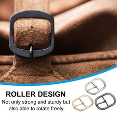 12Pcs 1.5&Prime; Single Prong Belt Buckle Metal Roller Buckle Light Gold/Black
