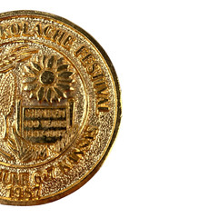 Centennial Kolache Festival Munden Kansas 1987 Gold Tone Belt Buckle #61
