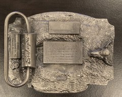 Vintage 1998 Siskiyou Buckle Co. American Firefighter Pewter Commemorative Belt