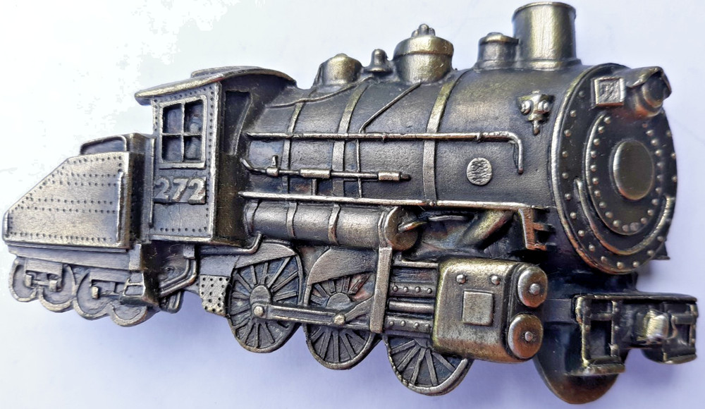 belt buckle 1980 Great American Buckle steam locomotive 272 train engine