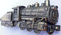belt buckle 1980 Great American Buckle steam locomotive 272 train engine