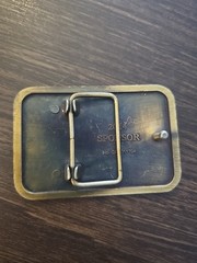 « Freedom Is Not Free » Brass Belt Buckle Eagle Stars 2014 Sponsor USA