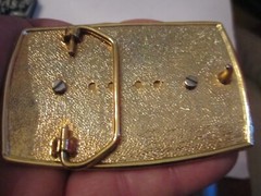 1972 SILVER DOLLAR BELT BUCKLE – GOLD TONE ACCENT – GW-15