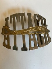 Belt Buckle Vintage Attack With Jet On It Unmarked