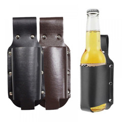 Outdoor Beer Waist Packs Pocket Belt Beer Bottle Cover Waist Pack Leather Bag