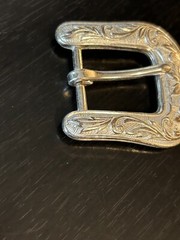 Vintage Collectible Frame Silver Tone Belt Buckle