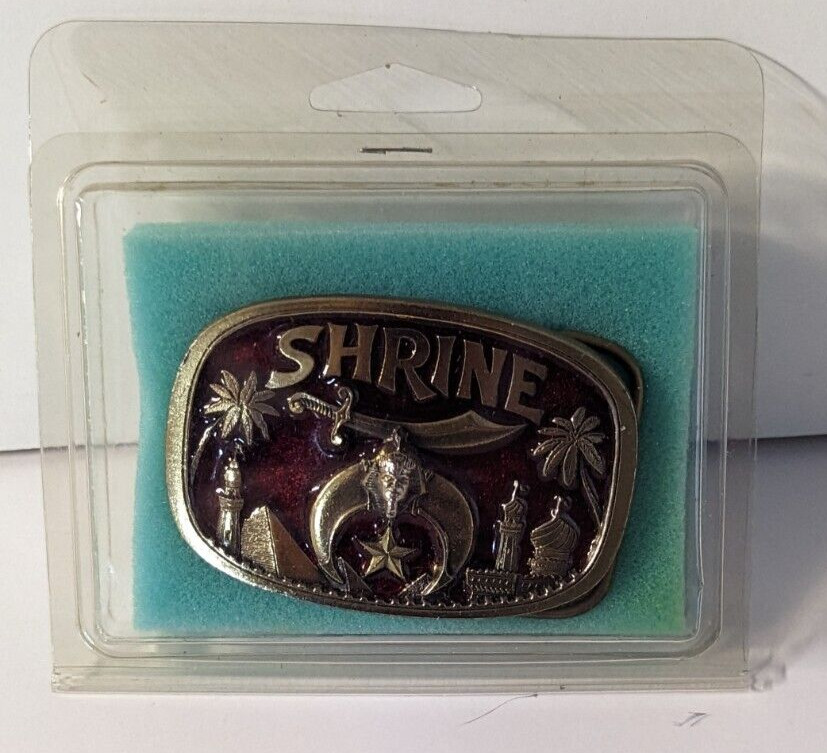NEW OLD STOCK 1986 THE AMERICAN BUCKLE CO. BELT BUCKLE … SHRINER MASONIC