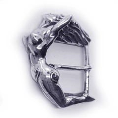 Nude Women Body Sterling Silver Belt Buckle