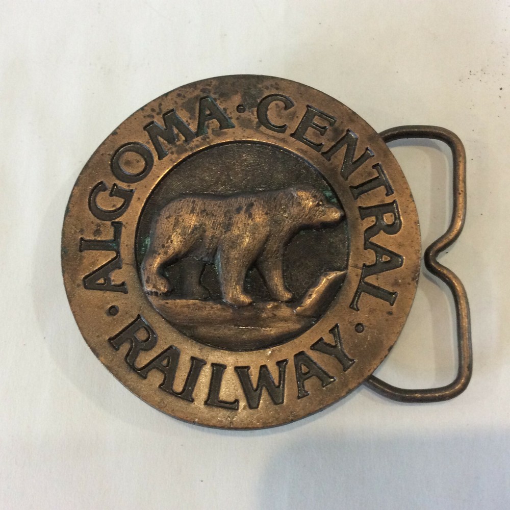 Vintage 1977 Algoma Central Railway Canada Jim Watson Belt Buckle RARE