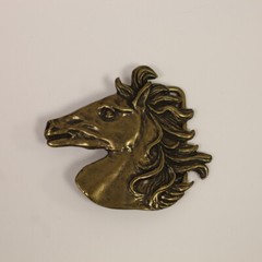 Belt Buckle Horse Head, Belt Buckle for Riders and Horse Fools Gold Antique