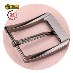 1.5 Inches (38-40 mm) Belt Buckle Single Prong Square Replacement Grey07