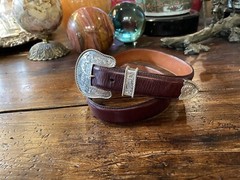 Wage James Reid Dgn Sterling Silver 14k Overlay Belt Buckle 34-36”-1.1/8”✅