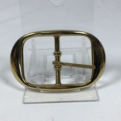 Vintage Replacement Belt Buckle Fits 1.5&Prime; Simple Basic Gold Toned Made in USA 7A