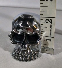 Motorcycle Knob Cover IRON CROSS/SKULL maltese cross chopper motorcycle biker