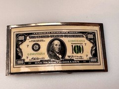One Hundred Dollar Bill Picture Note United States of America Belt Buckle