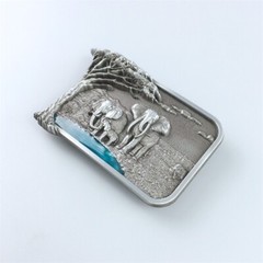Vintage Style Enamel Africa Elephant Big Tree Belt Buckle also Stock in US