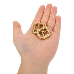3Pcs Golden Metal Belt Buckles Copper Single Prong Durable Buckle for Bag Straps