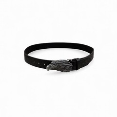 Vintage Black Eagle Head Buckle Embossed Belt Gothic Biker Unisex
