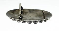 Zuni Navajo Native American Gary Nez Sterling Silver Bear Paw Concho Belt Buckle