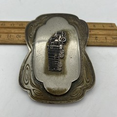 Vintage Truck Trailer Metal Belt Buckle Trucker