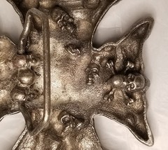 Multi-Skull/Maltese Cross belt buckle for 1.5&Prime; wide belt, biker / punk / gothic