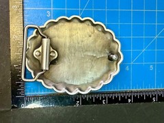 Southwestern Native Indian Tribal Art Style Creme Colored Center Belt Buckle
