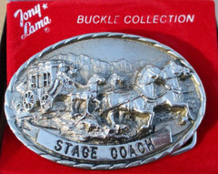 TONY LAMA Stage Coach Wagon Wheel Series Belt Buckle FIRST Edition Limited #988
