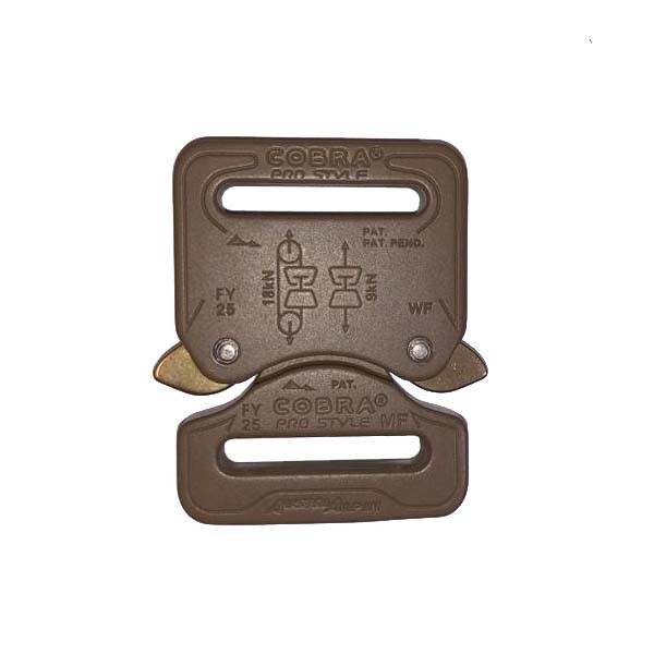 AustriAlpin 25mm 1&Prime; Coyote Brown Cobra Buckle – Male and Female Fixed – FY25CFF