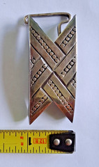 STERLING SILVER 980 TAXCO MEXICO HANDCRAFTED ARTISAN BELT BUCKLE VINTAGE – 20 GR