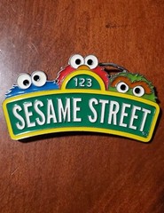 Vintage Retro Sesame Street Belt Buckle Sign & Face Stainless Steel Multicolor