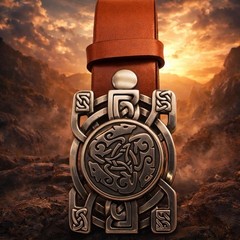 Authentic Celtic belt buckle made in France from high-quality Zamak alloy.
