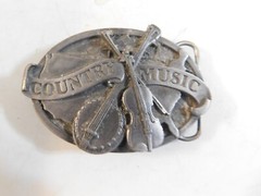 1984 SISIKYOU E-29 COUNTRY MUSIC BELT BUCKLE BANJO FIDDLE NICE RARE