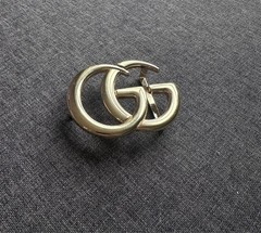 Vintage Gold G Logo Monogram Reversible Golden Belt Buckle 4cm 1.5&Prime; Designer