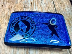 Great Northern Railway Locomotive Train Large Blue RARE Belt Buckle