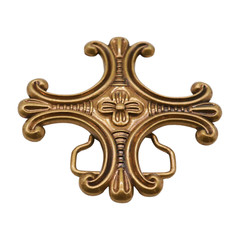 Men Women Belt Buckle Vintage Gold Color Metal Jeremiah Big Cross Saint Maurice