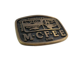 Vintage McFee Madison County 1998 Metal Belt Buckle Spec Cast #67