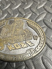 Vtg Kansas Gas & Electric Co. 1961-‘67 Gordon Evans Station Utility Belt Buckle!