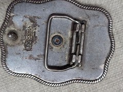 vintage NOCONA belt buckle RODEO metal steel WESTERN cowboy BULL RIDER