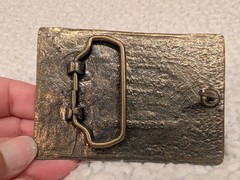Vtg Heavy Solid Pewter Henry Ford Automobiles Model T Detroit Belt Buckle