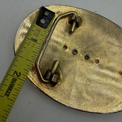 Colorado Springs Plus 100 Pikes Peak Or Bust Coin Belt Buckle Gold Tone