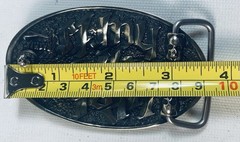 Belt Buckle Tattoo Themed Machine Tattoist with Skull Very Ornate
