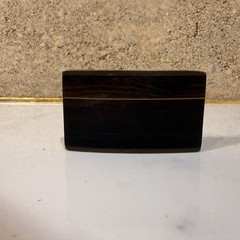 Mid Century Modern Kenneth Reid Buckle Dark Wood Thin Line Brass