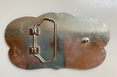 Deep Eddy Vodka Enamel Belt Buckle Blue Logo Austin Texas