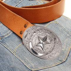 Western Rodeo TEXAS Cowboy Lone Star Belt Buckle Silver Color(FREE SHIPPING)