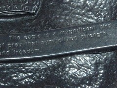 VINTAGE SISKIYOU BUCKLE CO. AMERICAN BALD EAGLE PEWTER ENAMEL BELT BUCKLE